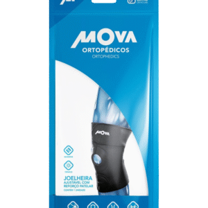 Joelheira Ajustável Mova com Orifício e Reforço Patelar Tamanho Único