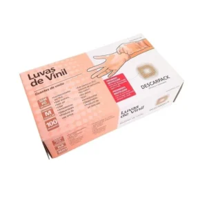 Luvas de Vinil Descarpack M Sem Talco