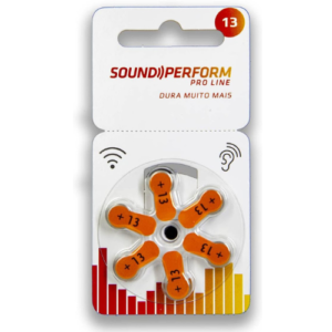 Bateria para Aparelho Auditivo P13 Sound Perform Pro Line com 6 Unidades
