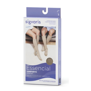 Meia 7/8 Alta Compressão 20–30mmHg Aberta Natural Escuro GG2 Select Comfort Premium