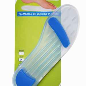 Palmilha Ortopédica Silicone Orthosilic Dois Pontos Azuis