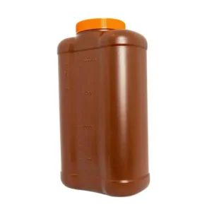 Coletor de Urina 24 Horas 2L Âmbar Tampa Laranja Unidade