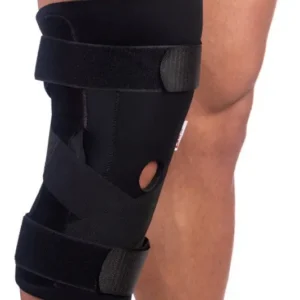 Joelheira Articulada com Cintas Cruzadas Neoprene GLC Ortopedia