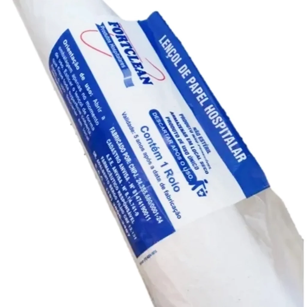 Lençol de Papel Hospitalar Rolo 50 cm x 50 m Extra Luxo Fortclean - Imagem 2